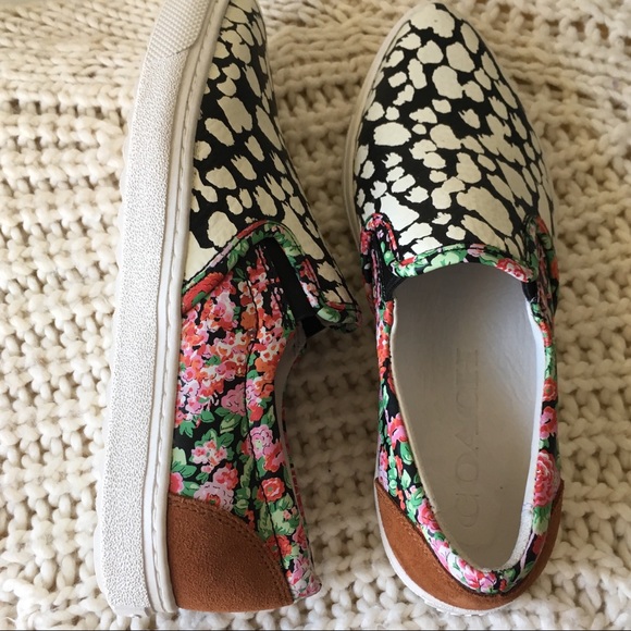 Coach C103 floral leather slip-on - Picture 6 of 8